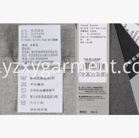 Clothes Washing Label Customization